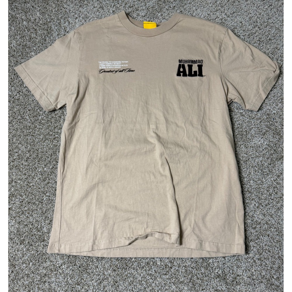 Shoe Palace Muhammad Ali Greatest Of All Time Graphic T-Shirt Tan Mens Large